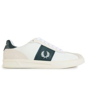 Fred Perry B4 Suede Trainers Neutral - White