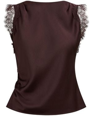 Forever New Enola Lace Top - Brown