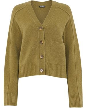Whistles Women's Wool Mix Pocket Cardigan - Green
