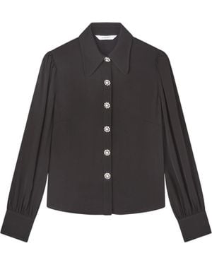 LK Bennett Women's Sonya Monkey Print Viscose-silk Blend Blouse - Black
