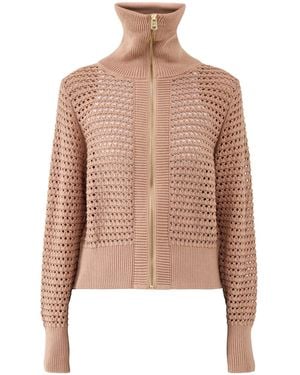 Varley Eloise Full Zip Knit Cardigan - Pink