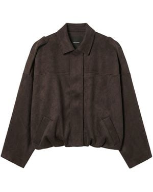 Vero Moda Faux Suede Bomber Jacket - Brown
