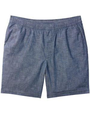 Calvin Klein Chambray Drawstring Shorts - Blue