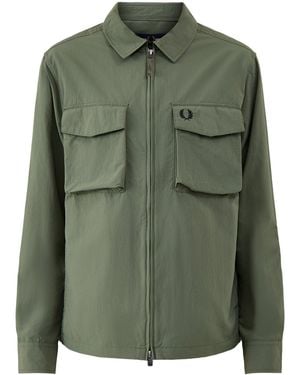Fred Perry Ripstop Pocket Overshirt - Green