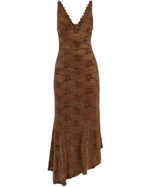 Pretty Lavish Zoey Lace Midaxi Dress - Brown
