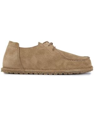 Birkenstock Utti Lace Suede Shoes - Brown