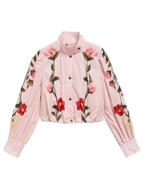 Barbour X Farm Rio Madelena Showerproof Jacket - Pink