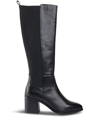 Sole Gillie Elasticated Knee High Boots - Black