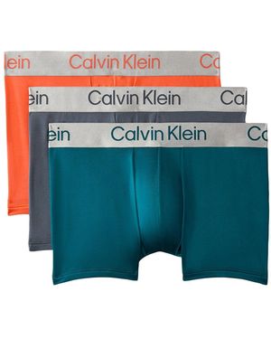 Calvin Klein Brushed Micro Jersey Trunk 3Pk - Blue