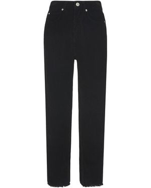 Whistles Women's High Waist Cord Barrel Jean - Black