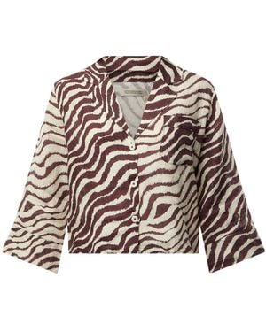 Desmond & Dempsey Tide Boxy Shirt - White