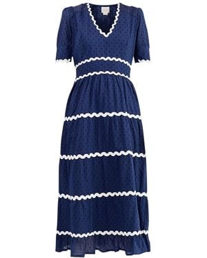 Aspiga Viola Ric Rac Maxi Dress - Blue