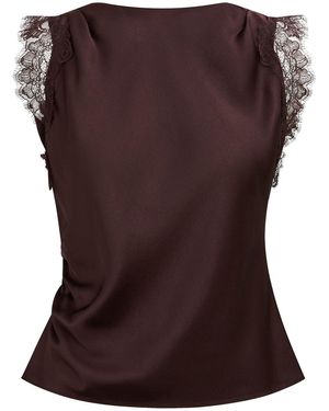 Forever New Enola Lace Top - Brown