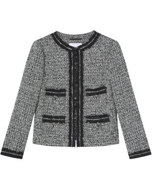 LK Bennett Women's Charlie & Ivory Tweed & Trim Jacket - Grey