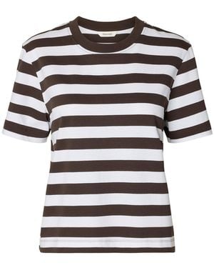 SELECTED Essential Striped Boxy T-Shirt - Black