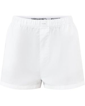 Calvin Klein Poplin Pyjama Shorts - White