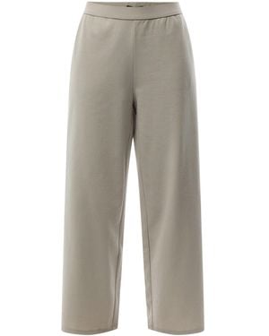 Eileen Fisher Wide Ankle Pant Cotton Blend - Grey