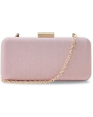 Anna Cecere Clutch Bag With Metal Clasp - Pink