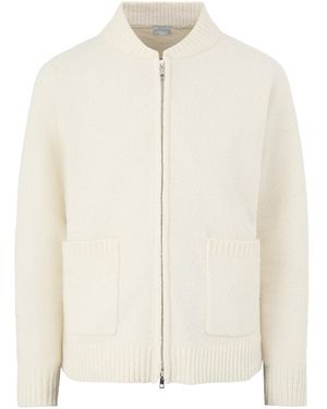 Pretty Lavish Camille Acrylic Knit Bomber – - White