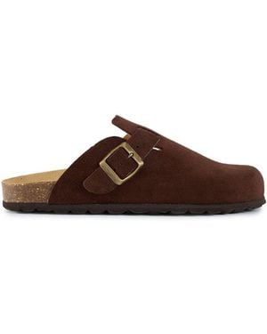Sole Ldn Nye Footbed Mule Suede Sandals - Brown
