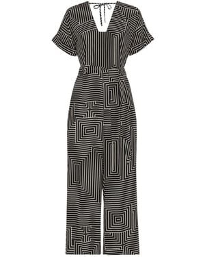 Whistles Women's Angled Stripe Jumpsuit - Grey