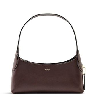 COACH Natural Grain Brooklyn Shoulder Bag 26 - Brown