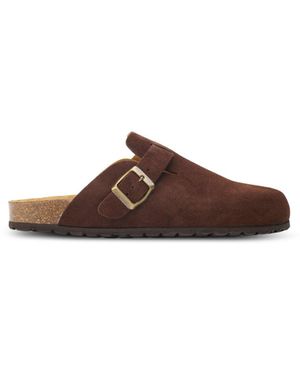 Sole Nye Footbed Mule Slippers - Brown