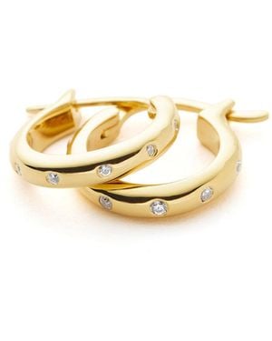 Missoma Solar Studded Mini Hoops - Metallic