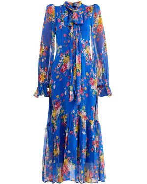 Queen of Archive Marnie Dress Floral Print - Blue