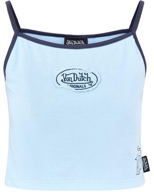 Von Dutch Contrast Vest Top - Blue