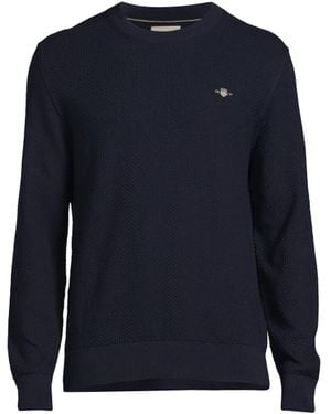 Gant lightweight cotton crew neck jumper best sale