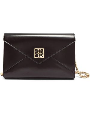 Anine Bing Women's Elly Leather Clutch Bag - Black