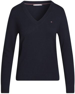 Tommy Hilfiger Heritage V-Neck Jumper - Blue