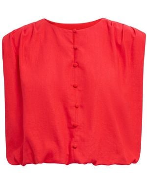 Forever New Naia Bubble Hem Top - Red