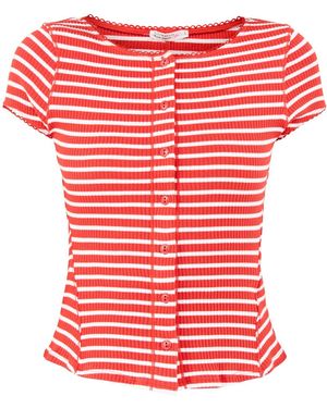 Free People Most Wanted Striped Cardigan - Red