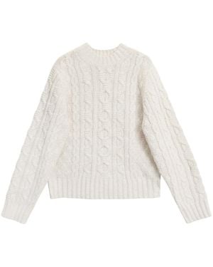 Albaray Cable Crew Neck Jumper - White