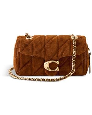 COACH Quilted Suede Tabby 20 Shoulder Bag Warm - Brown