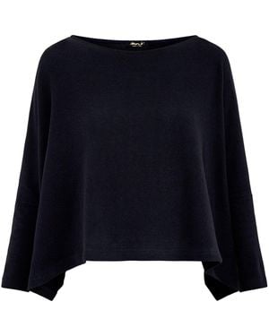Mama B. Boat Neck Boxy Swing Knit - Blue