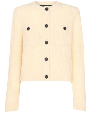 Whistles Women's Wool Mix Textured Cardigan - Natural