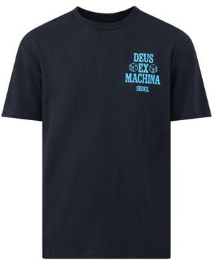 DEUS Recycled Blend Seoul Ceramic T-Shirt - Blue