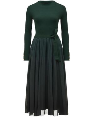Forever New Women's Kaylie Pleated Hem Dress - Green
