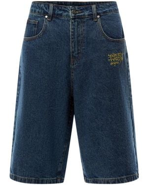 Ed Hardy Dragon Crawl Relaxed Shorts - Blue