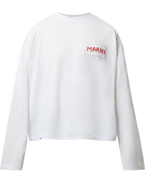Marni Logo Crew Sweatshirt - White