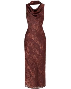 Pretty Lavish Ainsley Cowl Neck Maxi Slip Dress - Purple