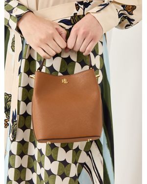 Polo Ralph Lauren Reese Small Bucket Bag Tan - Black