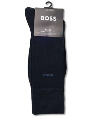 BOSS 2P Rs Bamboo Socks - Blue