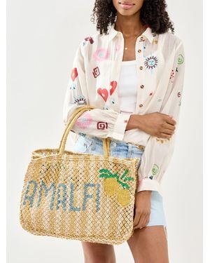 The Jacksons Small Amalfi Raffia Tote Bag - Natural