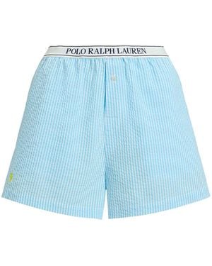 Polo Ralph Lauren Seersucker Boxer Shorts - Blue