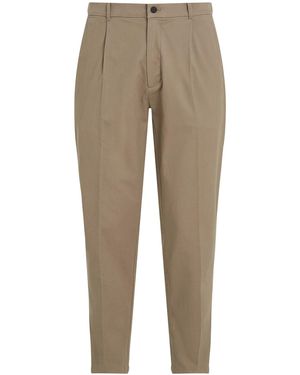 Calvin Klein Organic Twill Tapered Chino Shorts - Natural