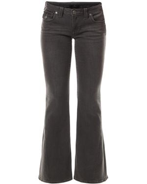 True Religion Joey Low Rise Flap Flare Jean - Grey